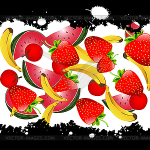 Fruit background - vector clip art