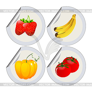 Fruits and vegetables - vector clipart