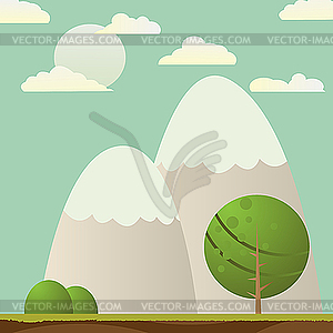 Mountain landscape - vector clipart