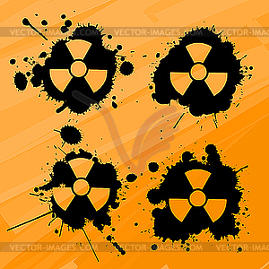 Ядерные кляксы - векторное изображение EPS