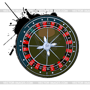 Old roulette wheel  - vector image