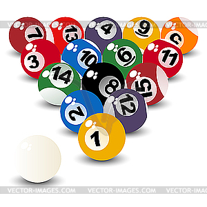 Pool balls - vector image