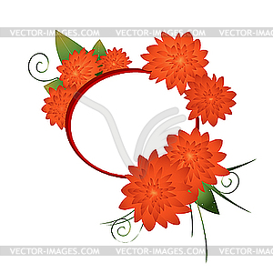 Red flowers pattern - royalty-free vector image