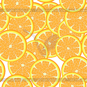 Seamless oranges - vector image