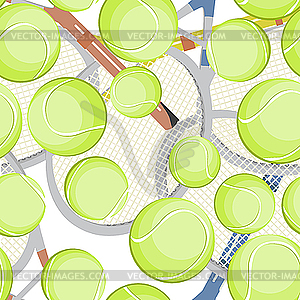  tennis balls pattern - vector clipart
