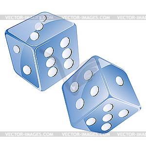 Blue dices - vector clip art