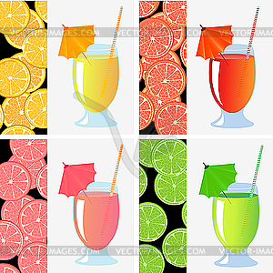 Fruit juices - vector image