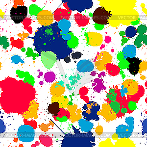 Ink splats pattern in colors - vector clipart / vector image