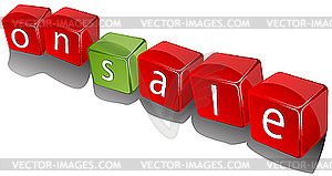 On sale cubes - vector clip art