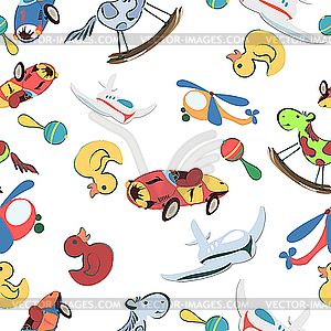 Toys pattern - vector image