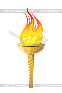 Олимпийский факел значок - векторная иллюстрация