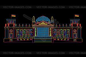 Графический Рейхстага - изображение в векторе