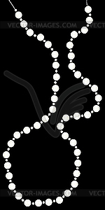 White pearls - vector image