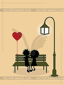 Couple in love - vector clipart