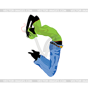 Dancing girl - vector clip art