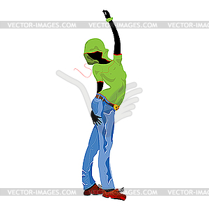 Dancing girl - vector image