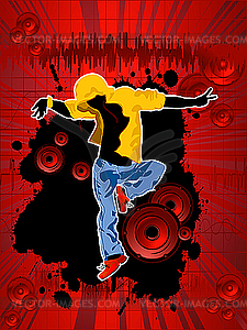 Disco club dancer - vector clip art