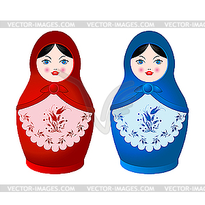 Matryoshka - royalty-free vector clipart