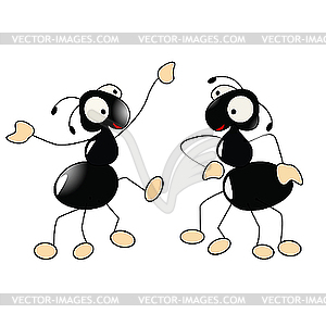 Ants dancing  - vector clipart