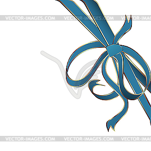 Blue corner ribbon - vector clipart / vector image