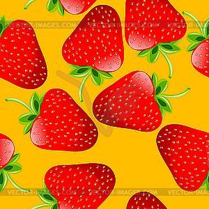 Strawberries pattern - vector image