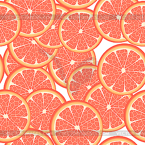 Seamless grapefruit - vector clipart