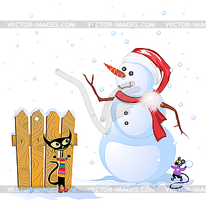 Winter card - vector clip art