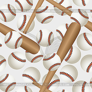 Baseball pattern - color vector clipart