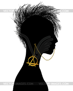 Punk girl - vector clipart