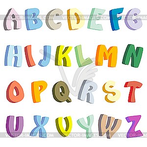 Multicolor letters - vector image