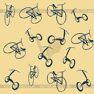 Велосипедные обои - изображение в векторном виде