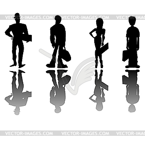 Business people - vector clip art