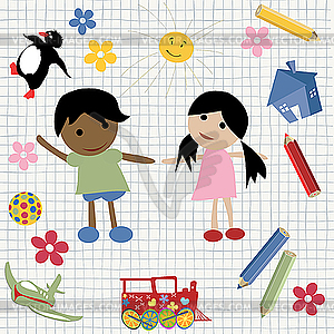 Childlike design - vector clipart