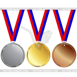 Набор медалей - изображение в векторном виде
