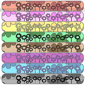 Floral banners - vector EPS clipart