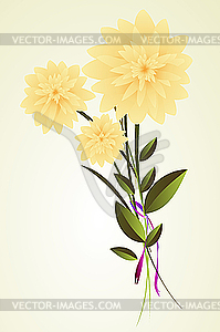 Yellow flowers - vector clip art