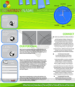 Web page layout - vector image