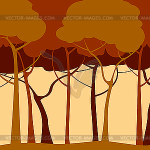 Romantic forest - vector image