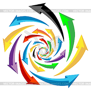 3d arrows - royalty-free vector image