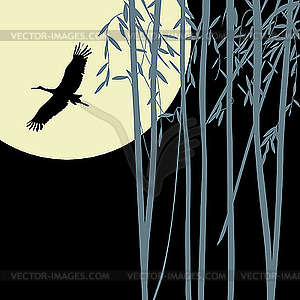 Bamboo background - vector clipart