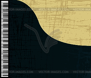 Фортепиано гранж-профиль - рисунок в векторе