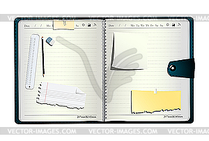 Open organizer - vector clip art