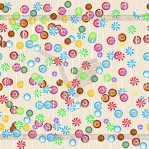 Seamless candy background - vector image