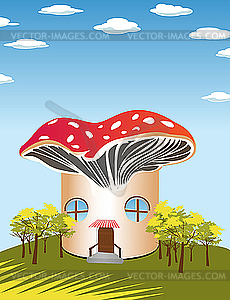 Mushroom house - vector clipart