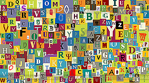 Abstract letters background - vector clipart