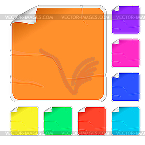 Empty color stickers - vector clipart