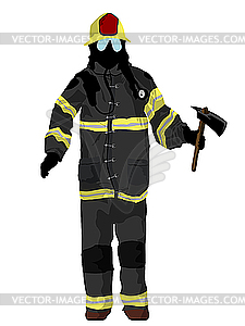 Firefighter - vector clipart