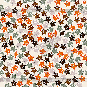 Starfish pattern - vector clipart