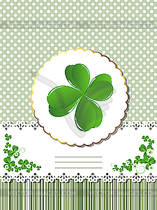 Decorative Saint Patrick card - vector image