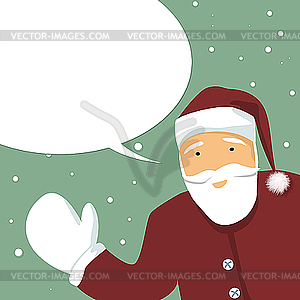 Greetings from Santa Claus - vector clip art